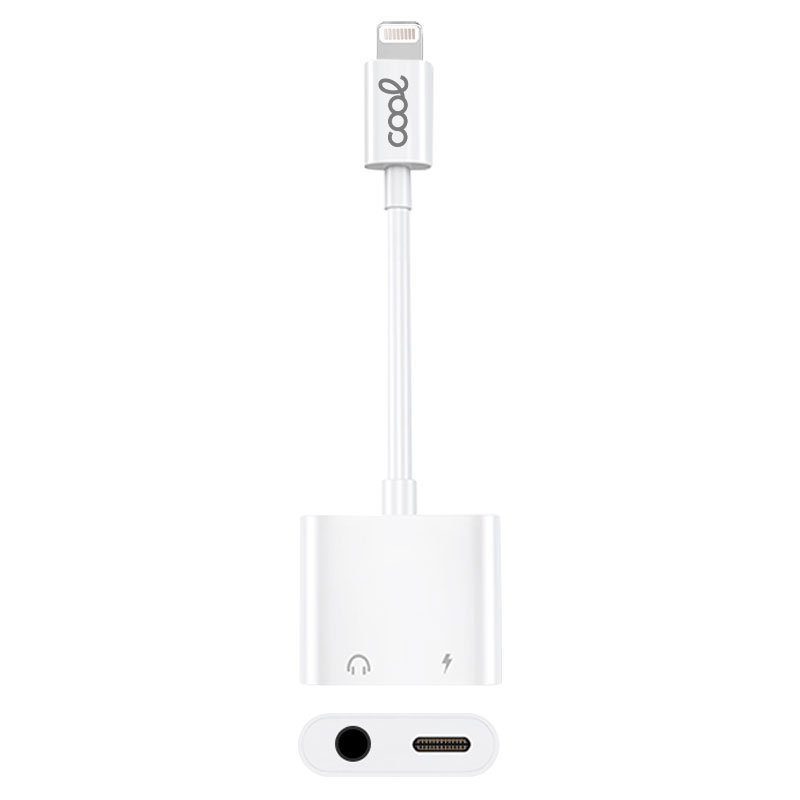 Adaptador Dual Bluetooth Jack 3,5 mm + Carga Lightning COOL