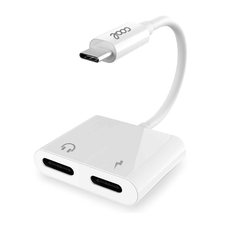 Adaptador Dual USB TIPO-C (Auriculares + Carga) Digital COOL