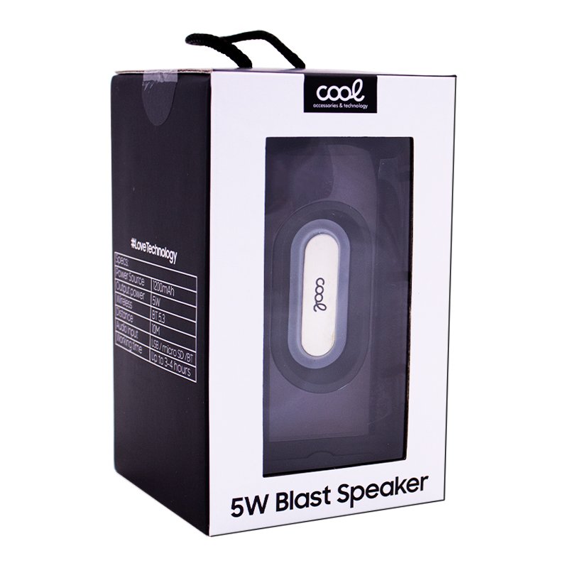 Altavoz Bluetooth Universal Música 5W COOL Blast Gris