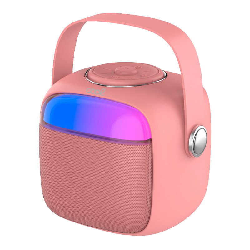 Altavoz Bluetooth Universal Música 6W COOL Mini Karaoke + 1 Micrófono Rosa