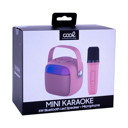 Altavoz Bluetooth Universal Música 6W COOL Mini Karaoke + 1 Micrófono Rosa