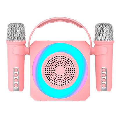 Altavoz Bluetooth Universal Música 6W COOL Mini Karaoke Party + 2 Micrófonos Rosa