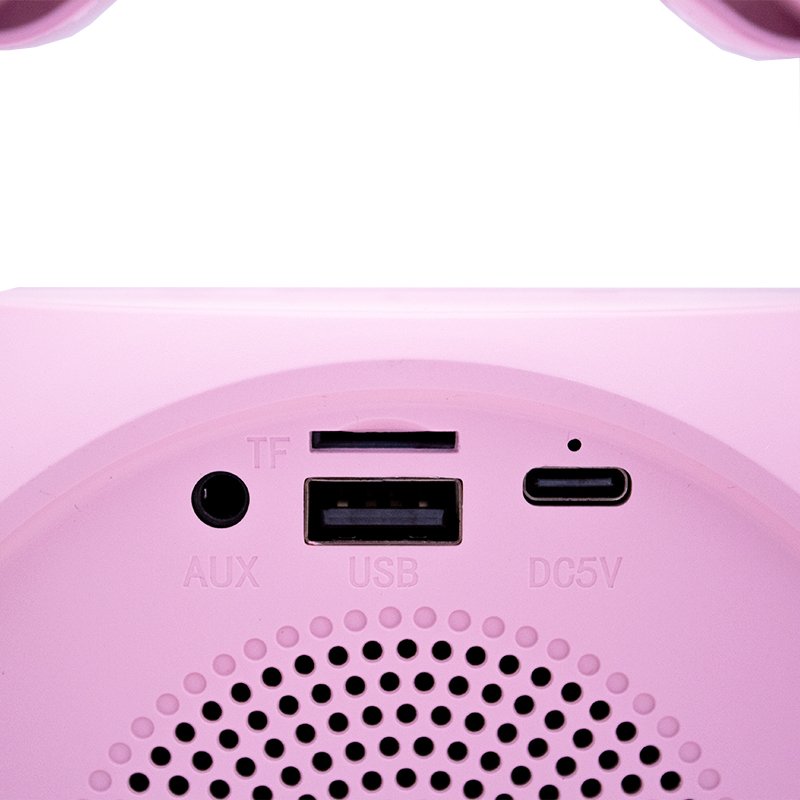 Altavoz Bluetooth Universal Música 6W COOL Mini Karaoke Party + 2 Micrófonos Rosa