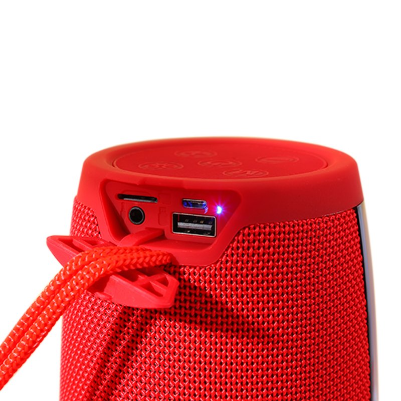 Altavoz Música Universal Bluetooth Cuerda COOL LED (14W) Rojo