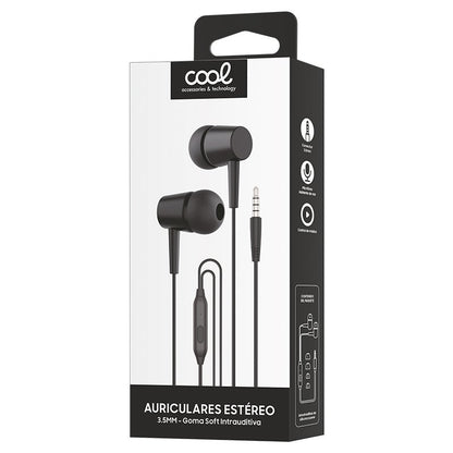 Auriculares 3,5 mm COOL Bear Stereo Con Micro Negro