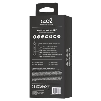 Auriculares 3,5 mm COOL Care Stereo Con Micro Negro