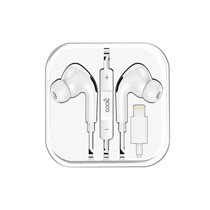 Auriculares Blancos COOL Stereo Con Micro para iPhone - Goma IN-EAR (Lightning Bluetooth)