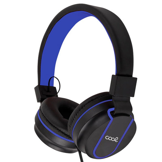 Auriculares Cascos Jack 3,5 mm COOL Toronto Con Micro Negro-Azul