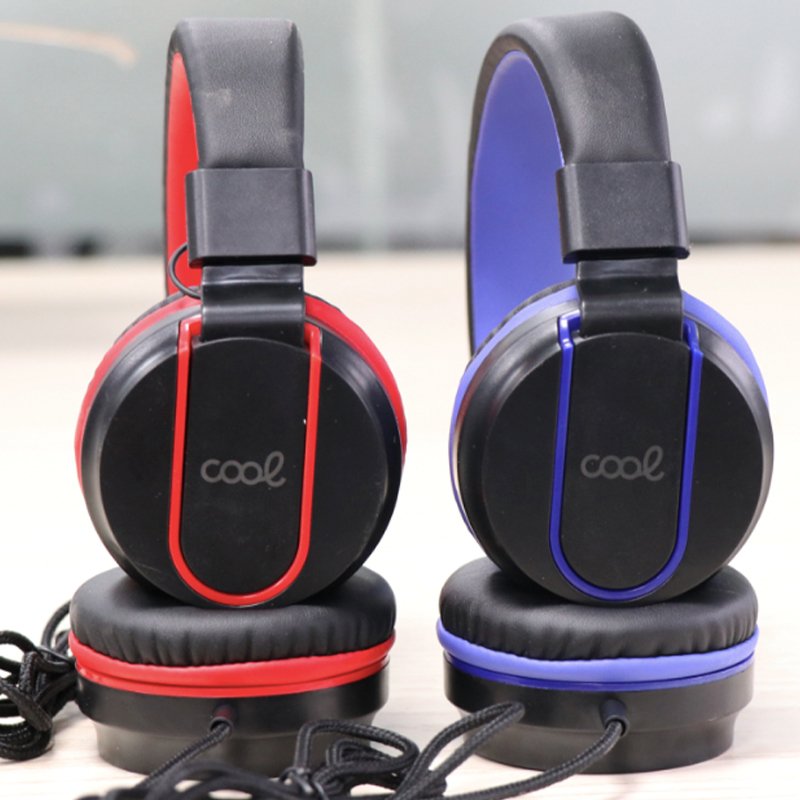 Auriculares Cascos Jack 3,5 mm COOL Toronto Con Micro Negro-Azul