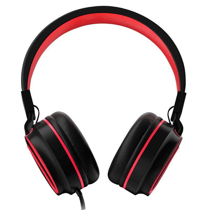 Auriculares Cascos Jack 3,5 mm COOL Toronto Con Micro Negro-Rojo