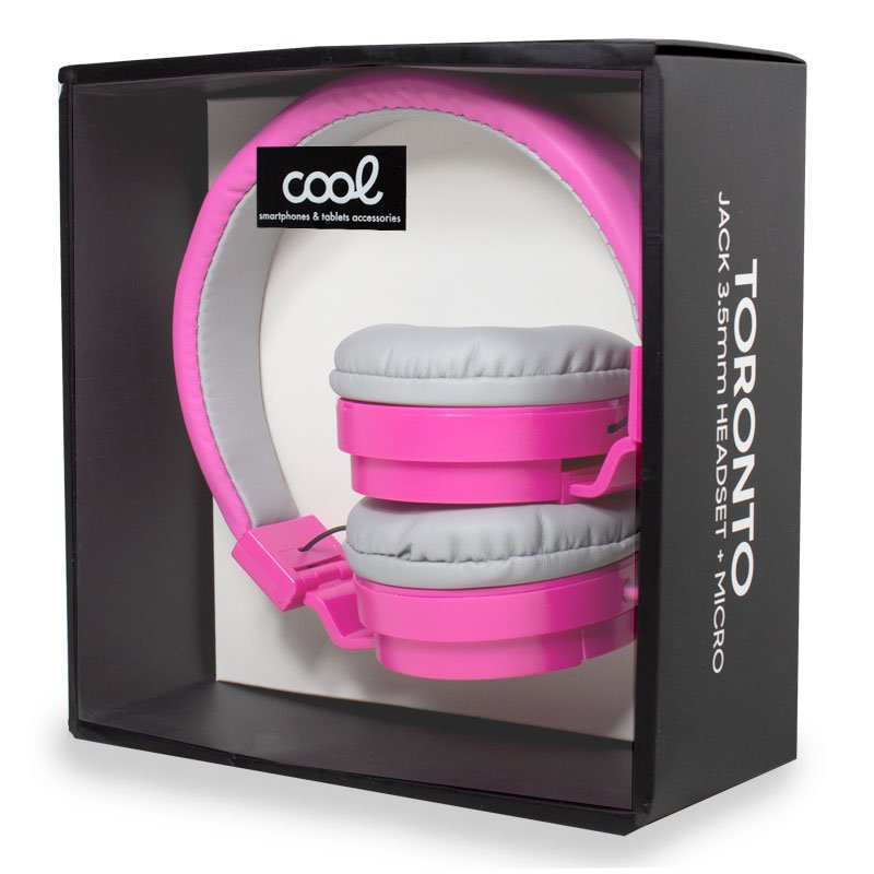 Auriculares Cascos Jack 3,5 mm COOL Toronto Con Micro Rosa