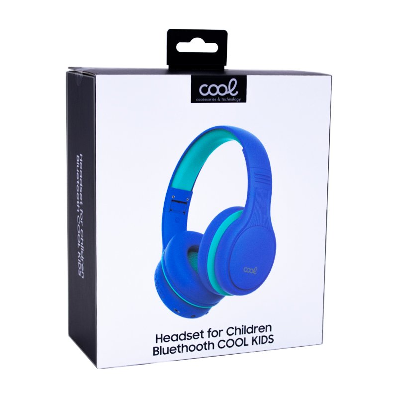 Auriculares Stereo Bluetooth Cascos Infantiles COOL Kids Azul (Volumen Limitado)