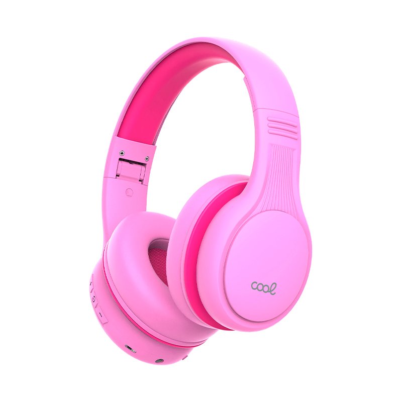 Auriculares Stereo Bluetooth Cascos Infantiles COOL Kids Rosa (Volumen Limitado)