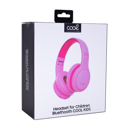 Auriculares Stereo Bluetooth Cascos Infantiles COOL Kids Rosa (Volumen Limitado)