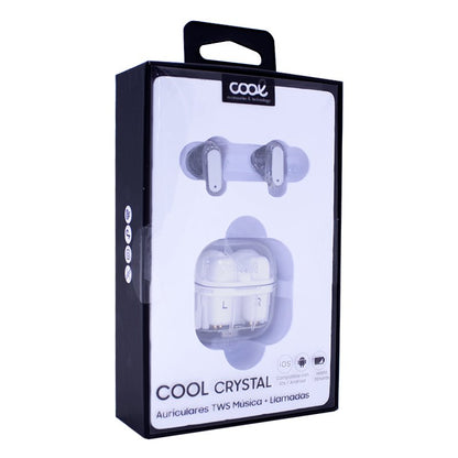 Auriculares Stereo Bluetooth Dual Pod Earbuds COOL Crystal Blanco