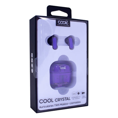 Auriculares Stereo Bluetooth Dual Pod Earbuds COOL Crystal Violeta