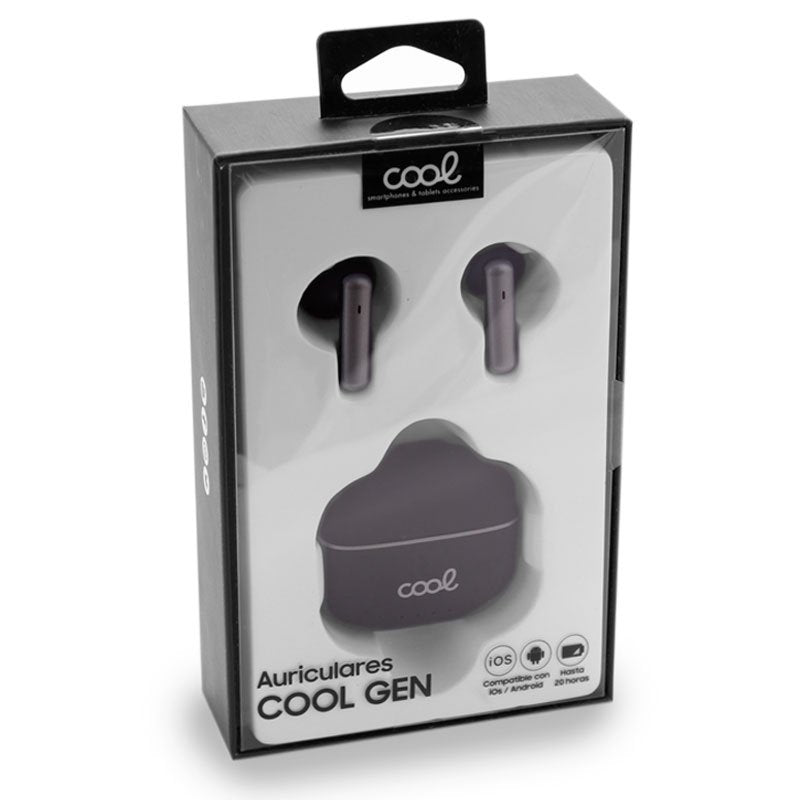 Auriculares Stereo Bluetooth Earbuds COOL Gen Negro