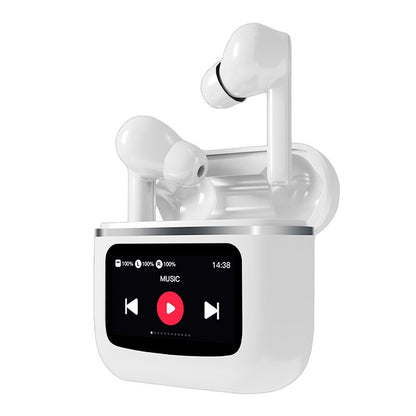 Auriculares Stereo Bluetooth Earbuds Lcd COOL Touch Blanco