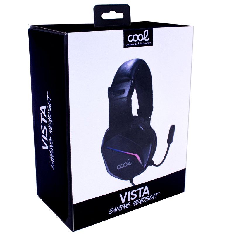 Auriculares Stereo PC / PS4 / PS5 / Xbox Gaming COOL Vista con Adapt. Audio + Iluminación