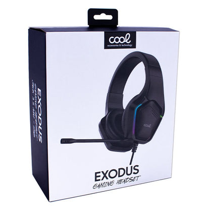 Auriculares Stereo PC / PS4 / PS5 / Xbox Gaming Led RGB COOL Exodus + Adapt. Audio