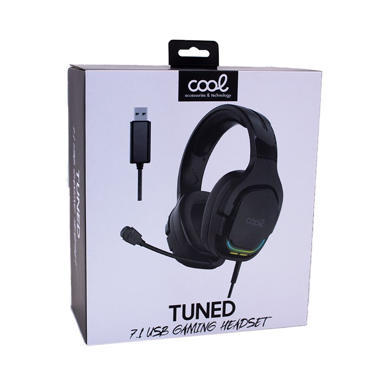 Auriculares Stereo PC / PS4 / PS5 / Xbox Gaming Led RGB COOL Tuned USB 7.1