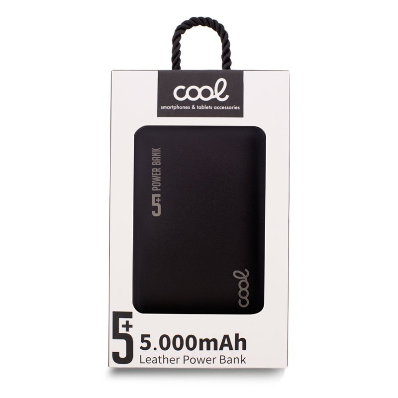 Bateria Externa Power Bank 5000 mAh COOL Leather Negro