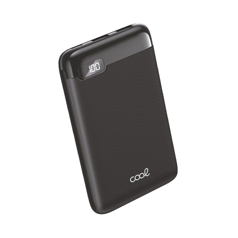 Bateria Externa Power Bank 5000 mAh Display COOL 10W Negro