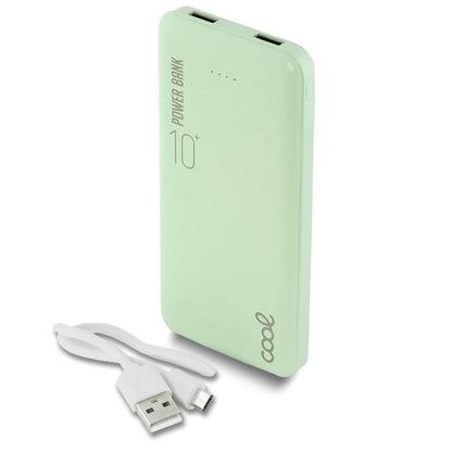 Bateria Externa Universal Power Bank 10.000 mAh (2 x usb / 2.1A) COOL Leather Verde