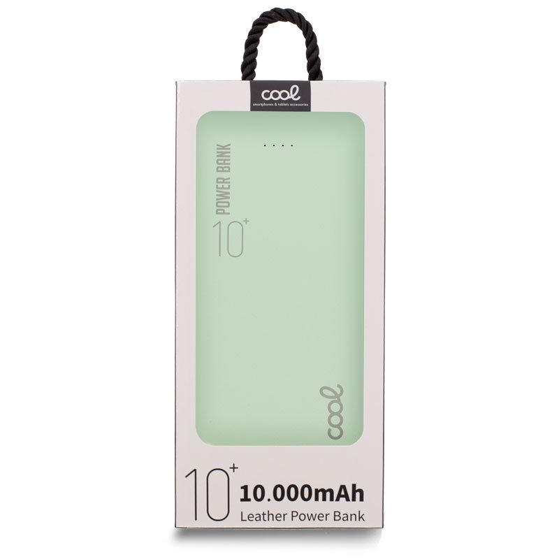 Bateria Externa Universal Power Bank 10.000 mAh (2 x usb / 2.1A) COOL Leather Verde