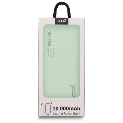 Bateria Externa Universal Power Bank 10.000 mAh (2 x usb / 2.1A) COOL Leather Verde