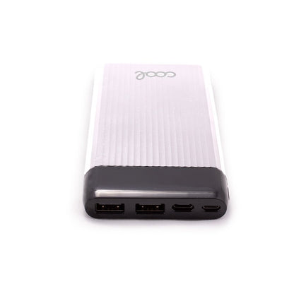 Bateria Externa Universal Power Bank 10.000 mAh (2 x usb / 2A) COOL Waves Blanco