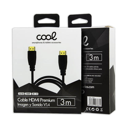 Cable HDMI a HDMI Audio-Video Universal (3 metros) Ultra 4K COOL