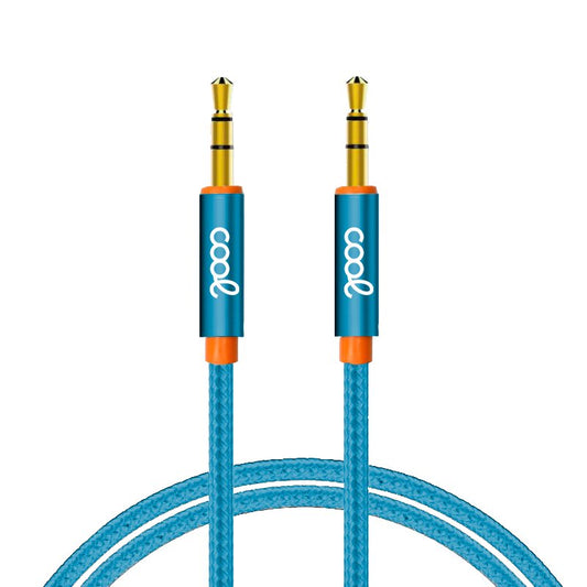 Cable Jack 3.5 mm a Jack 3.5 mm COOL Audio-Audio Nylon Celeste (1m)