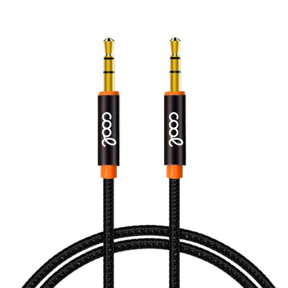 Cable Jack 3.5 mm a Jack 3.5 mm COOL Audio-Audio Nylon Negro (1m)