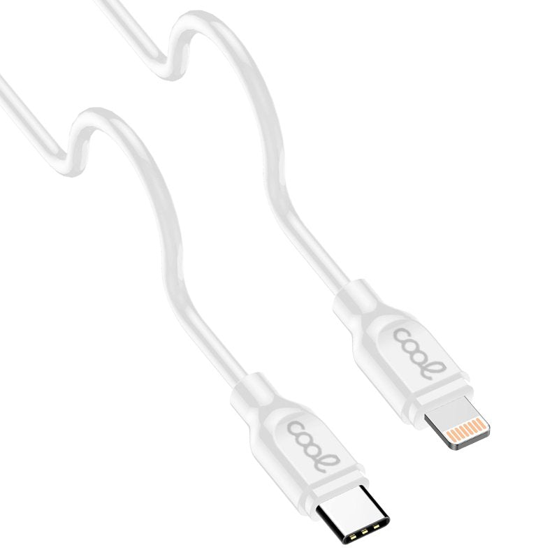 Cable USB Compatible COOL Universal TIPO-C a Lightning (1.2 metros) Blanco