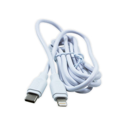 Cable USB Compatible COOL Universal TIPO-C a Lightning (1.2 metros) Blanco