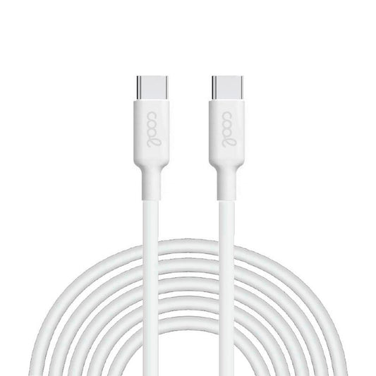 Cable USB Compatible COOL Universal TIPO-C a TIPO-C (3 metros) Blanco 3 Amp