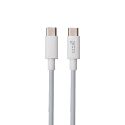 Cable USB Compatible COOL Universal TIPO-C a TIPO-C (3 metros) Blanco 3 Amp