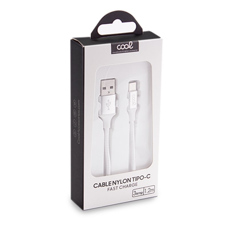 Cable USB COOL Nylon Universal Tipo C (1.2 metros)