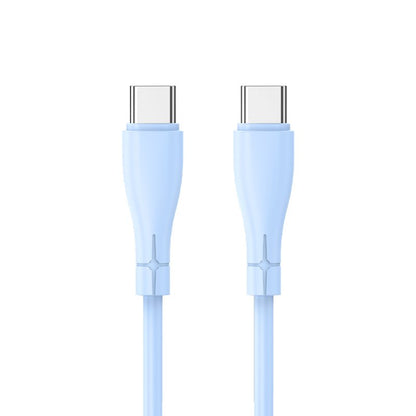 Cable USB COOL Silicona Universal Tipo C a Tipo C (1 metro) Celeste