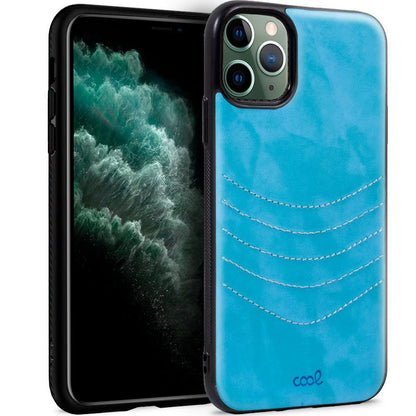 Carcasa COOL para iPhone 11 Pro Max Leather Bordado Celeste