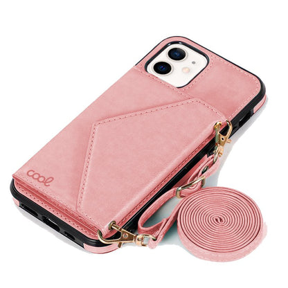 Carcasa COOL para iPhone 12 mini Colgante Wallet Rosa