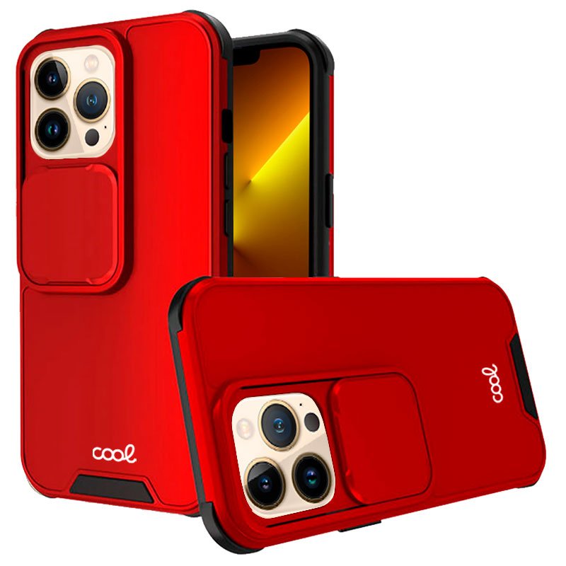 Carcasa COOL para iPhone 13 Pro Max Hard Camera Rojo