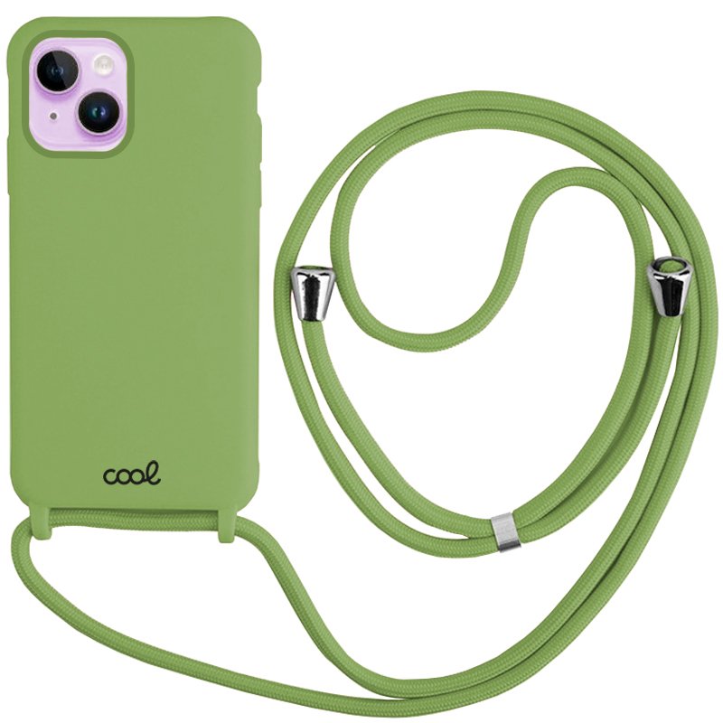 Carcasa COOL para iPhone 14 Cordón Liso Pistacho