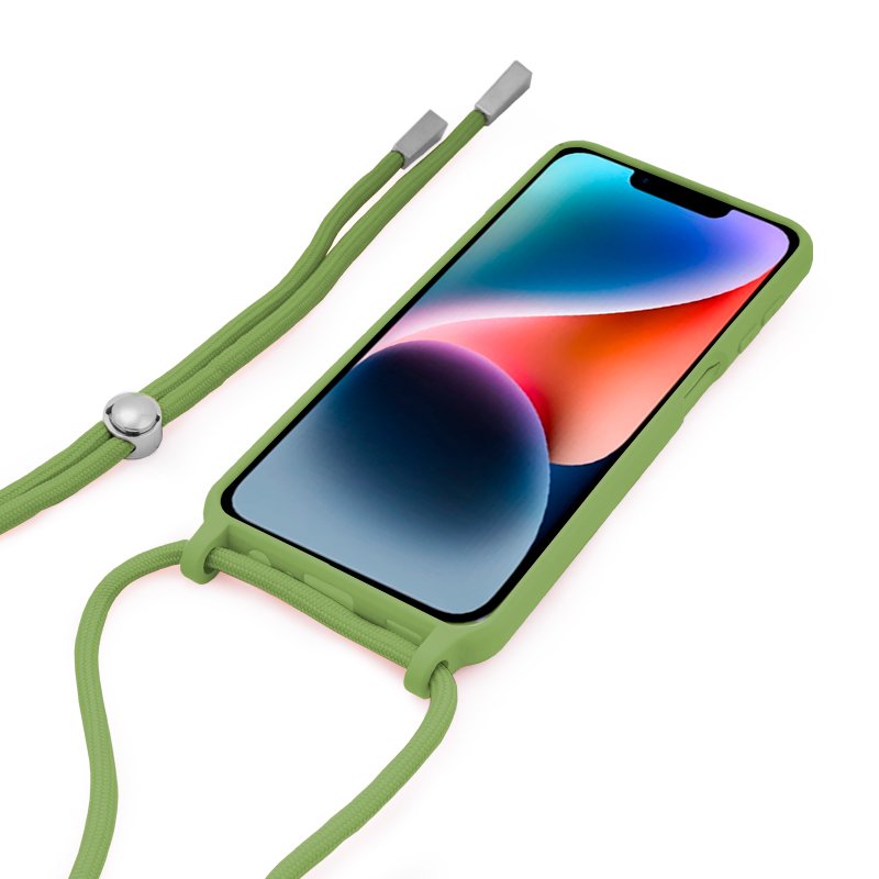 Carcasa COOL para iPhone 14 Plus Cordón Liso Pistacho