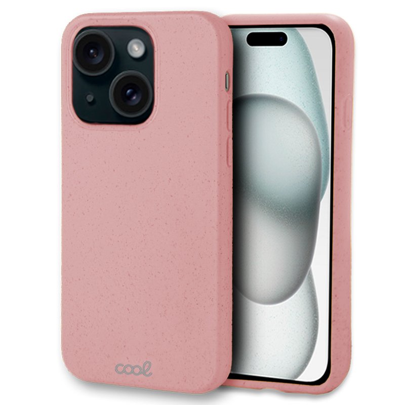 Carcasa COOL para iPhone 15 Eco Biodegradable Rosa