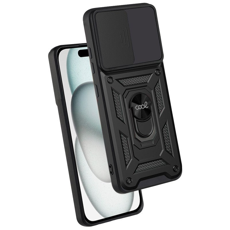 Carcasa COOL para iPhone 15 Hard Ring Negro