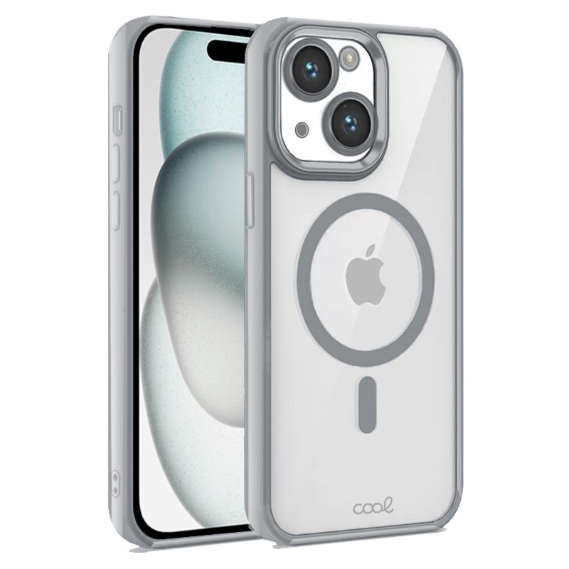 Carcasa COOL para iPhone 15 Magnética Borde Plata