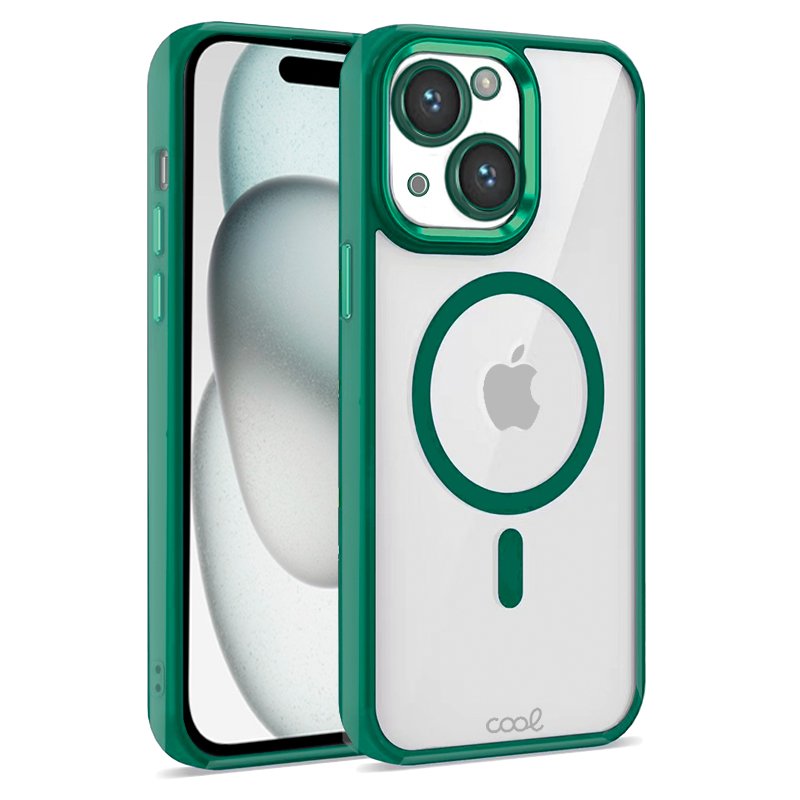 Carcasa COOL para iPhone 15 Magnética Borde Verde