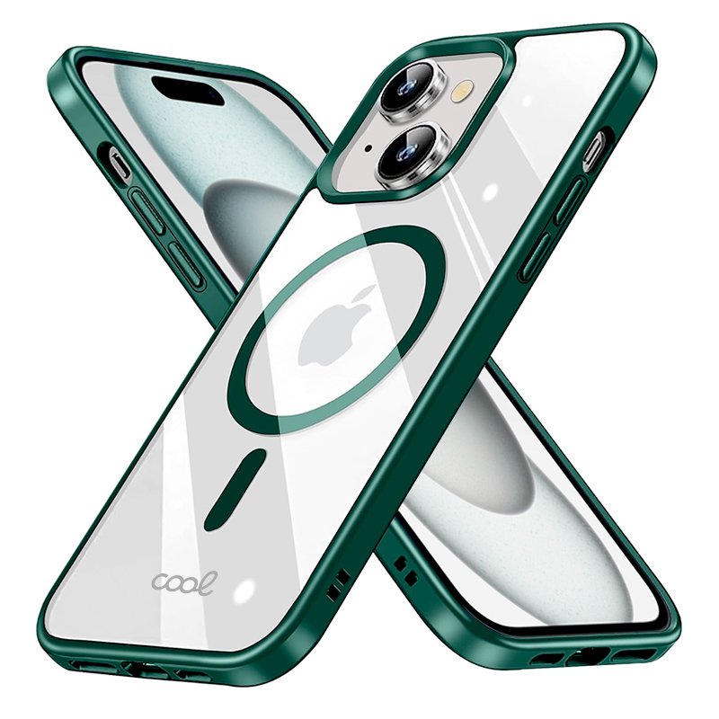 Carcasa COOL para iPhone 15 Magnética Borde Verde